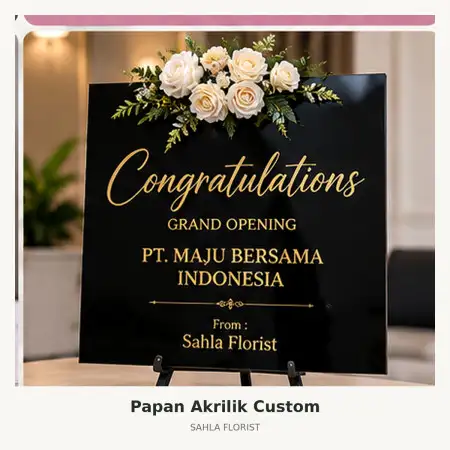 Papan Bunga Akrilik Cengkareng